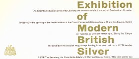 Invitation to Exhibition of Modern British Silver at Dublin